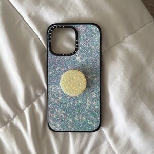 Casetify,Phone Case with PopSocket - Blue and White, for iPhone 14 Pro Max
